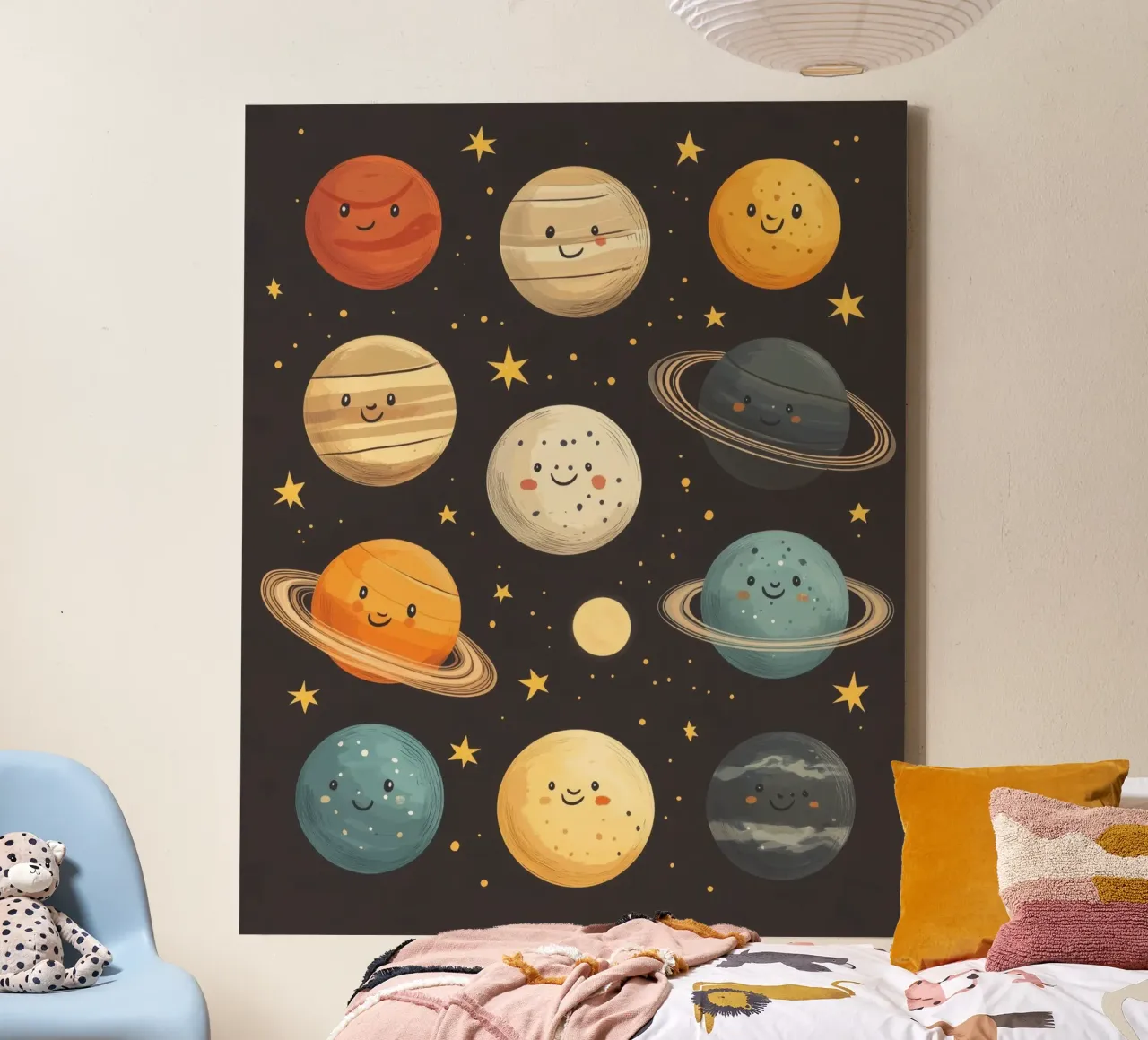 Pianeti stravaganti tela con Cornice a cassetta da Happy Littles