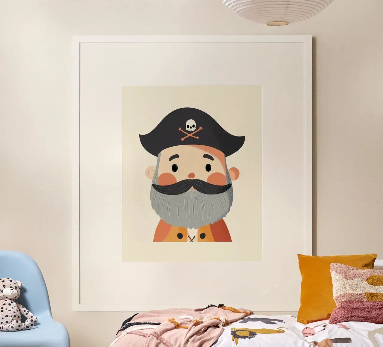Pirata stravagante poster con telaio in alluminio da Happy Littles