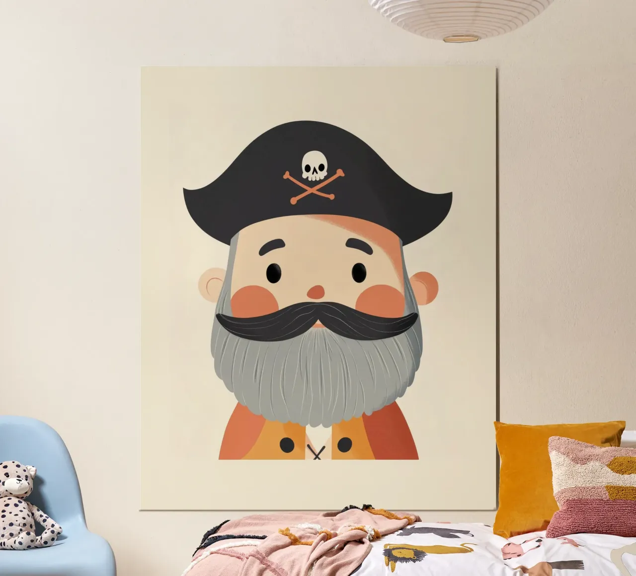 Pirata stravagante poster con telaio in alluminio da Happy Littles