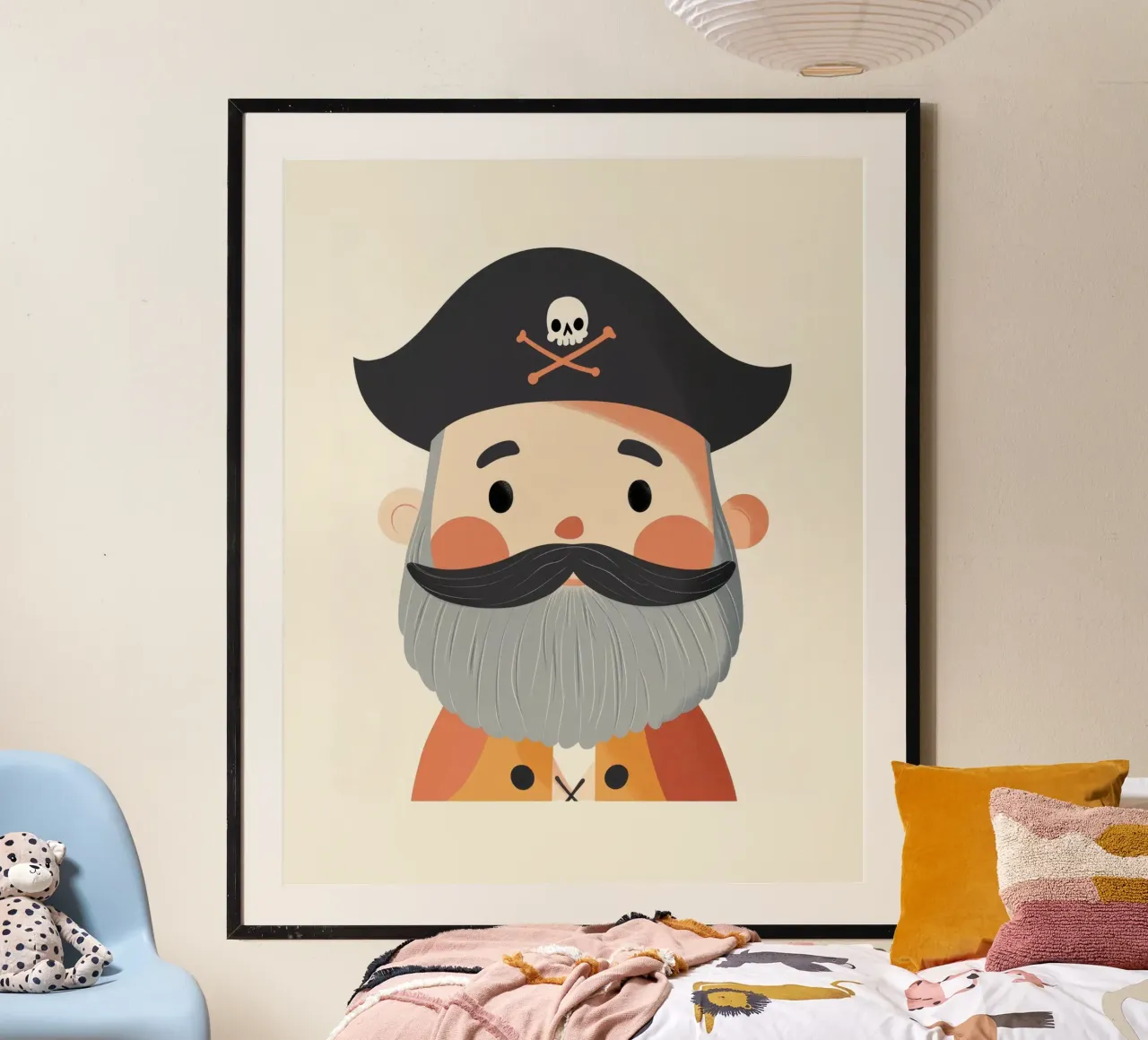 Pirata stravagante poster con telaio in alluminio da Happy Littles
