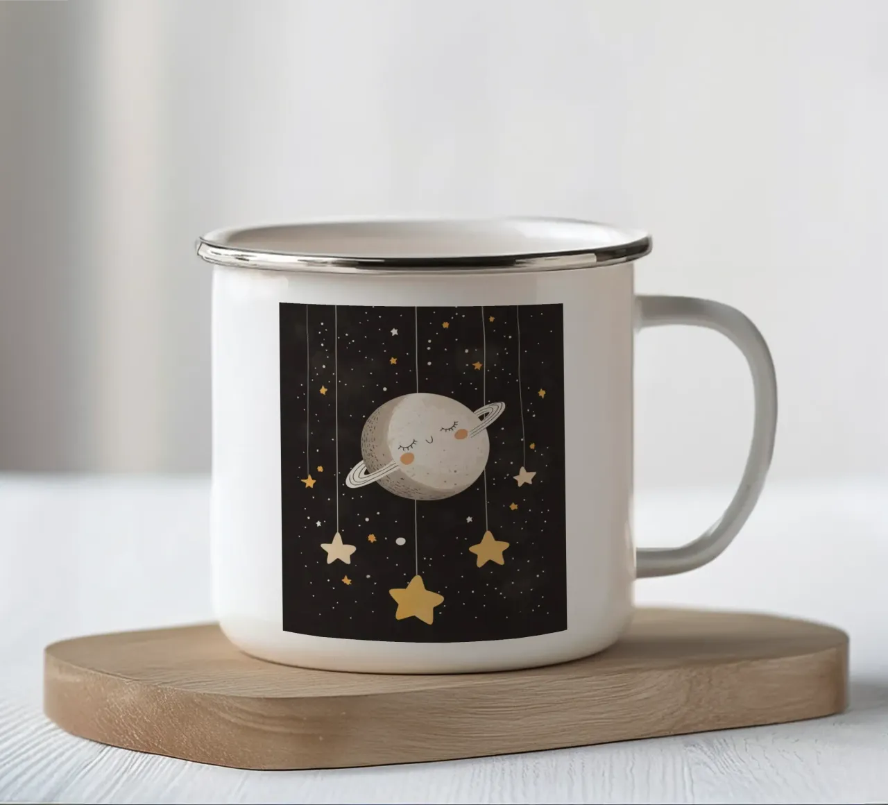Saturno stravagante tazza in smalto da Happy Littles