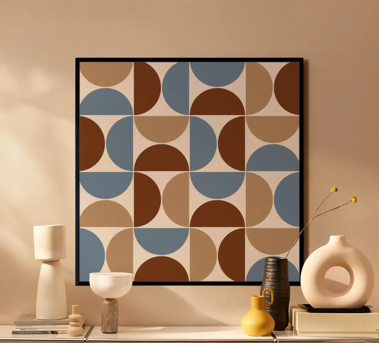 Fall mid century modern poster con telaio in plastica da TijanaArtStudio88