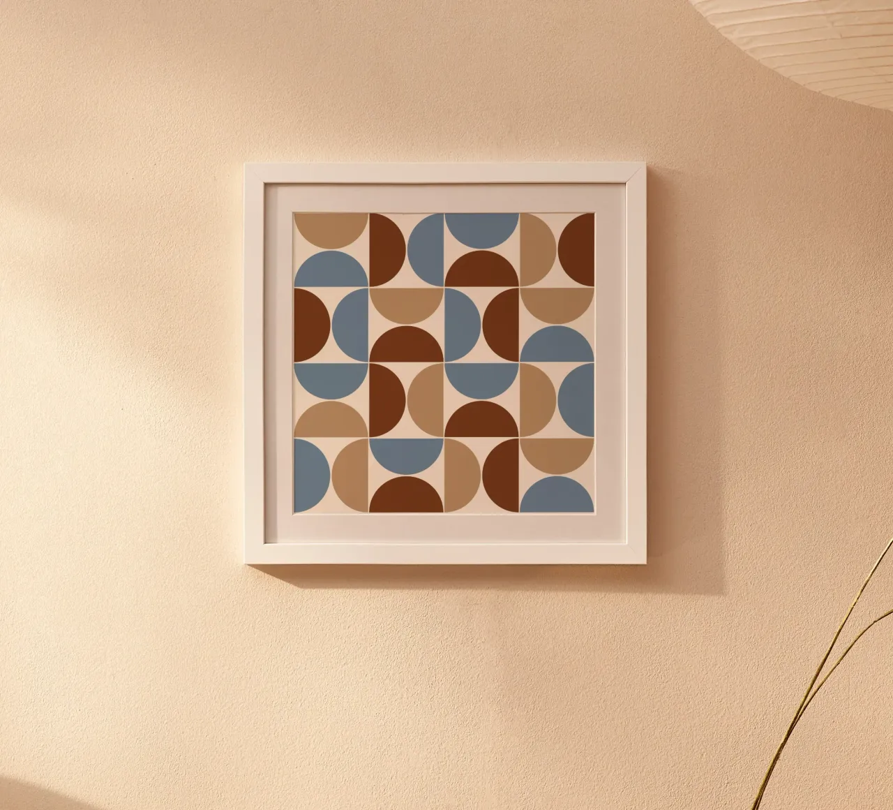 Fall mid century modern poster con telaio in plastica da TijanaArtStudio88