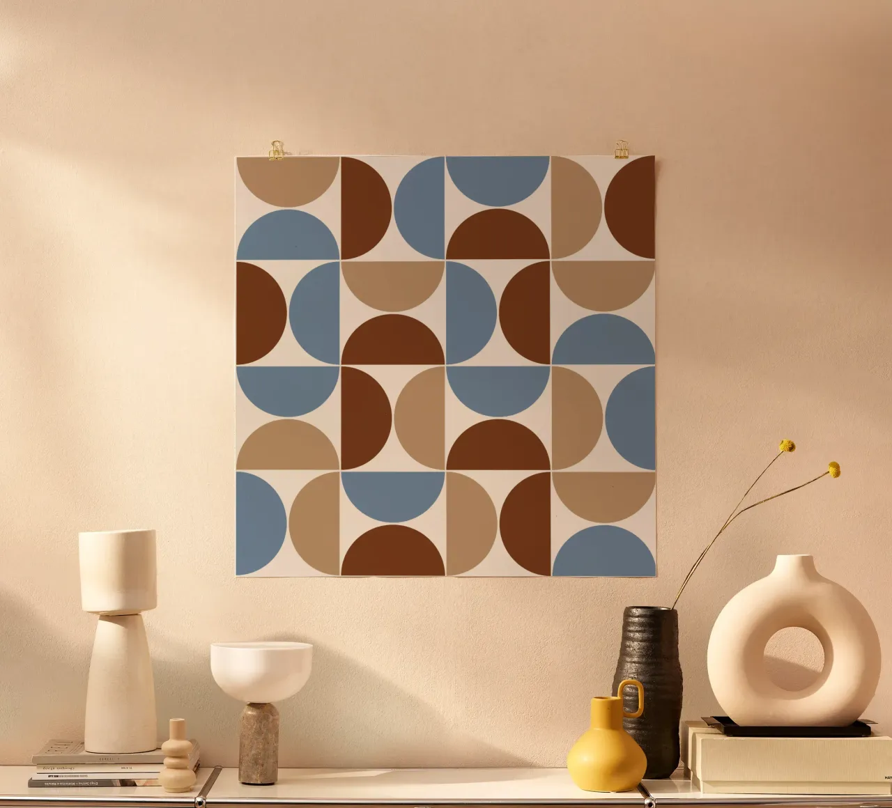 Fall mid century modern poster con telaio in plastica da TijanaArtStudio88