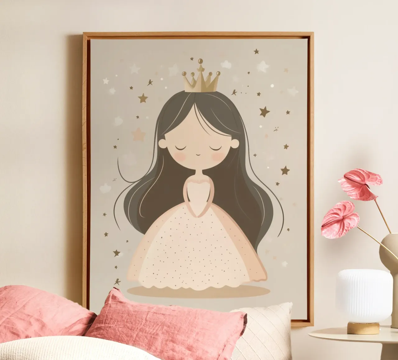 Launische Prinzessin Leinwand mit Schattenfugenrahmen von Happy Littles