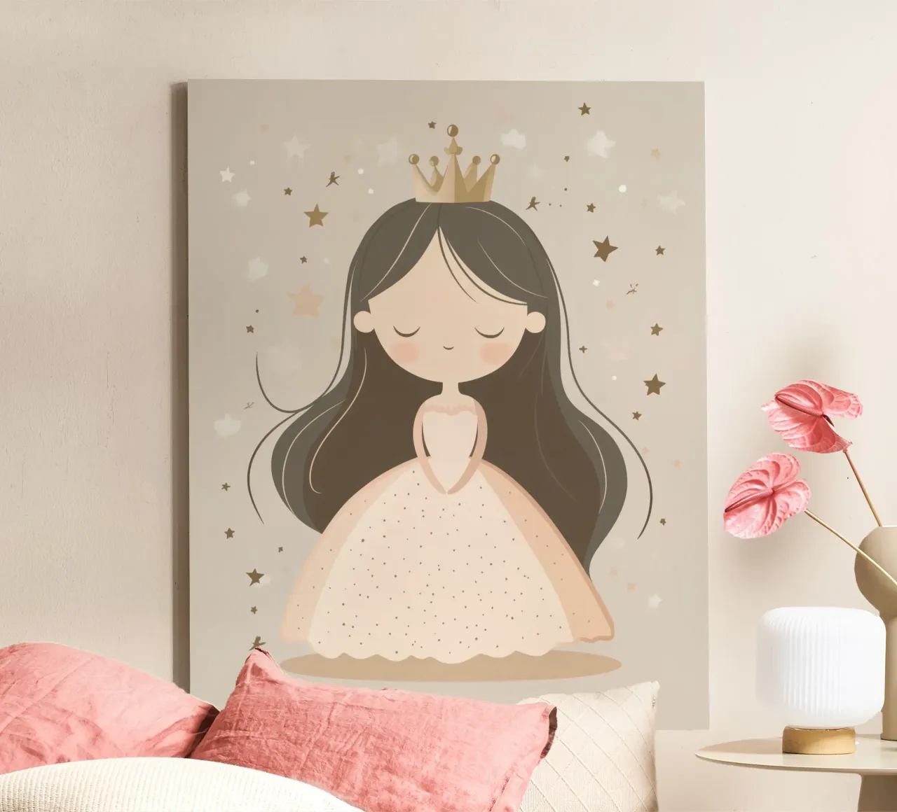 Launische Prinzessin Leinwand mit Schattenfugenrahmen von Happy Littles