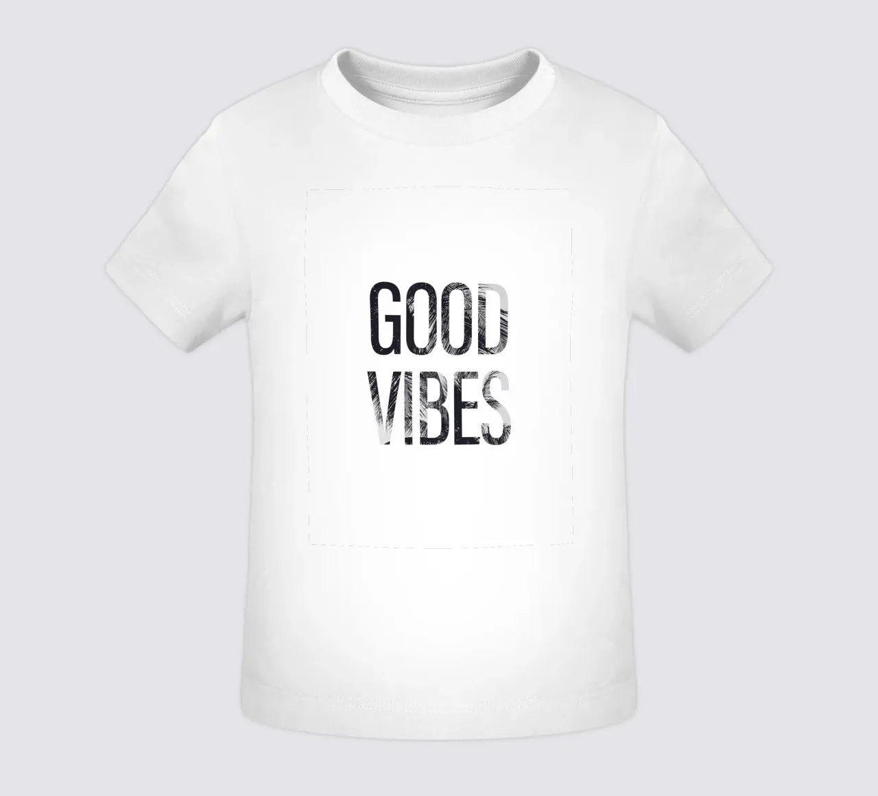 Good Vibes - Tipografia con un tocco tropicale maglietta neonato da Whole©