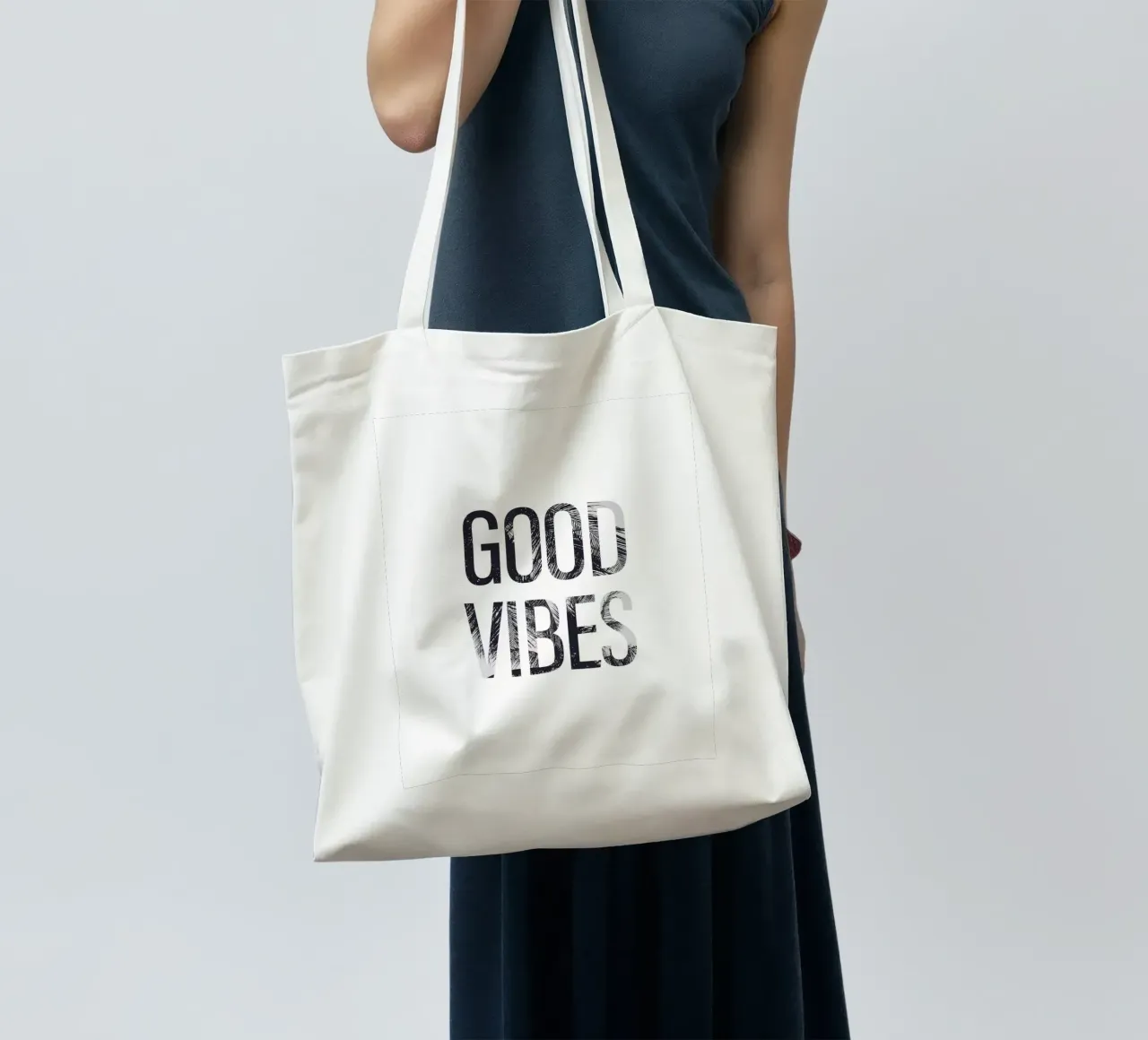 Good Vibes - Tipografia con un tocco tropicale borsa in juta da Whole©