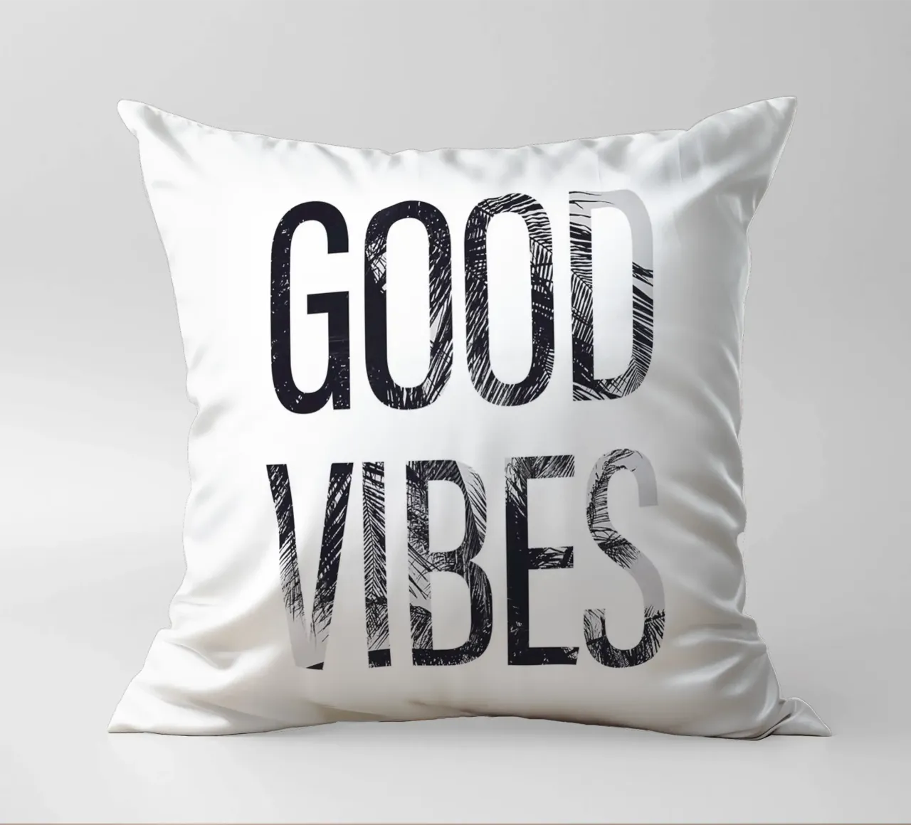 Good Vibes - Tipografia con un tocco tropicale cuscino da Whole©
