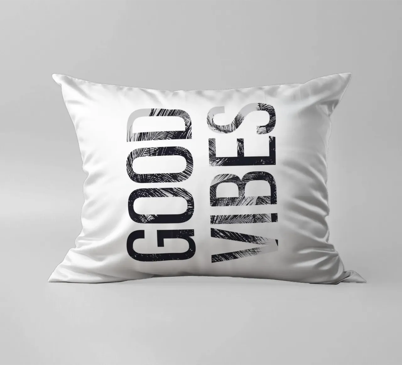Good Vibes - Tipografia con un tocco tropicale cuscino da Whole©