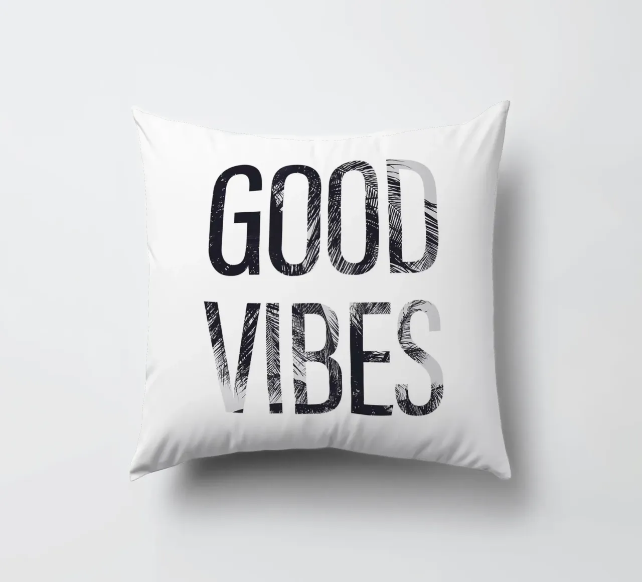 Good Vibes - Tipografia con un tocco tropicale cuscino da Whole©