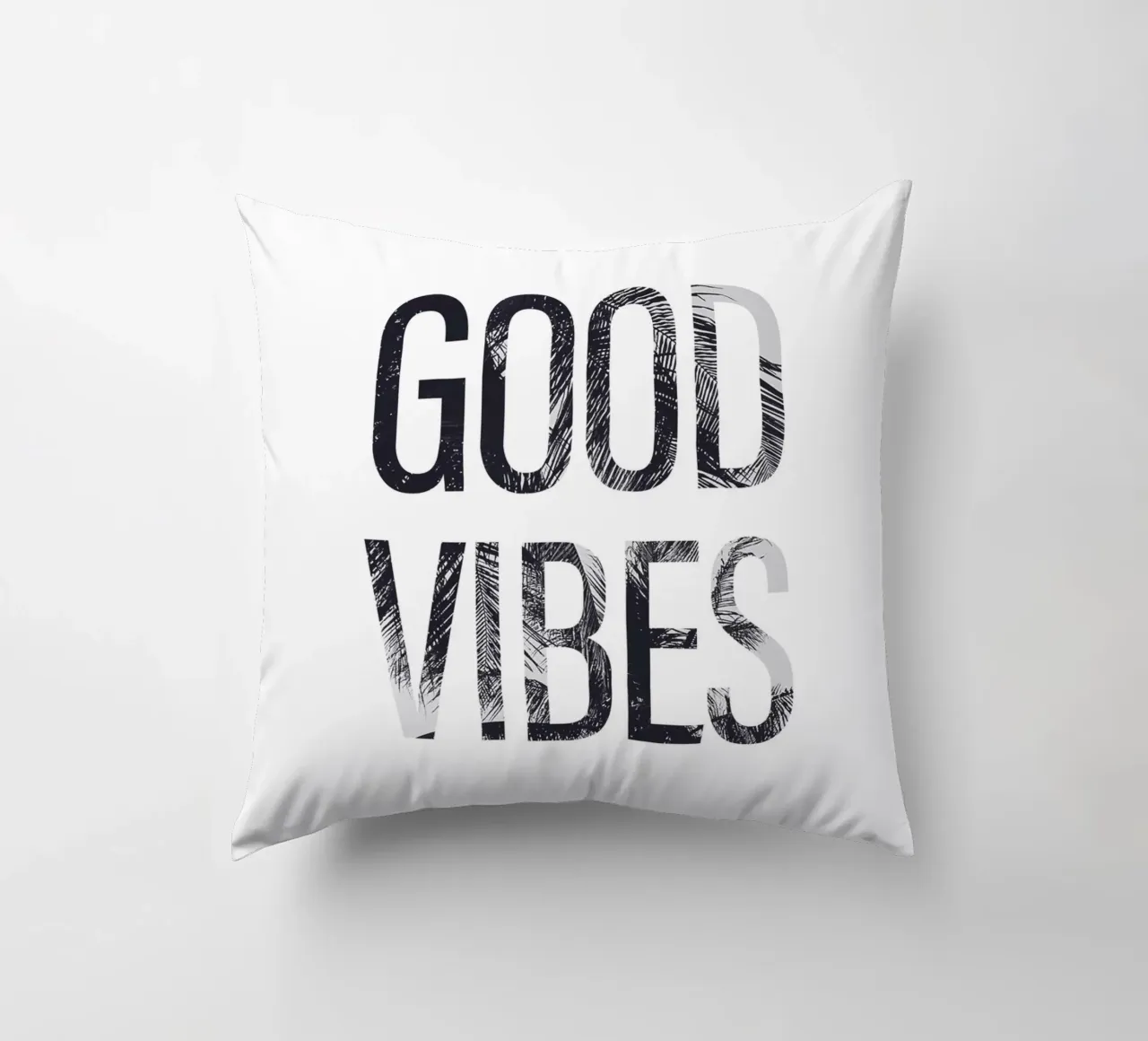 Good Vibes - Tipografia con un tocco tropicale cuscino da Whole©