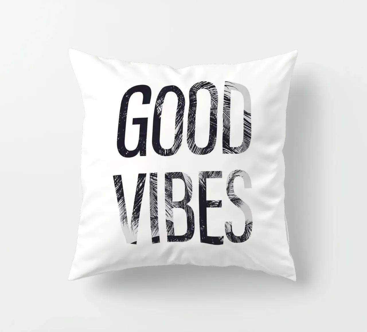 Good Vibes - Tipografia con un tocco tropicale cuscino da Whole©