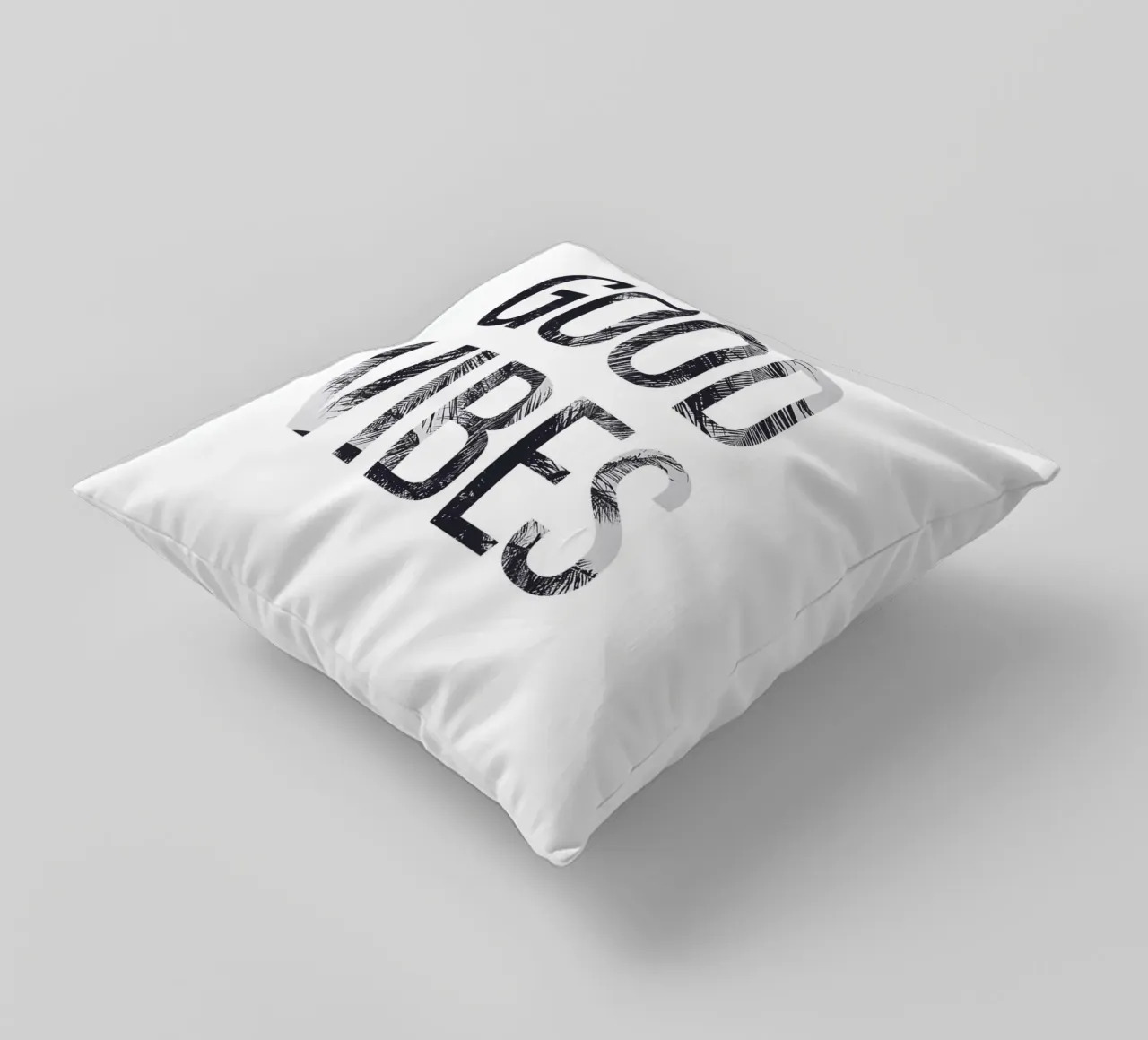 Good Vibes - Tipografia con un tocco tropicale cuscino da Whole©