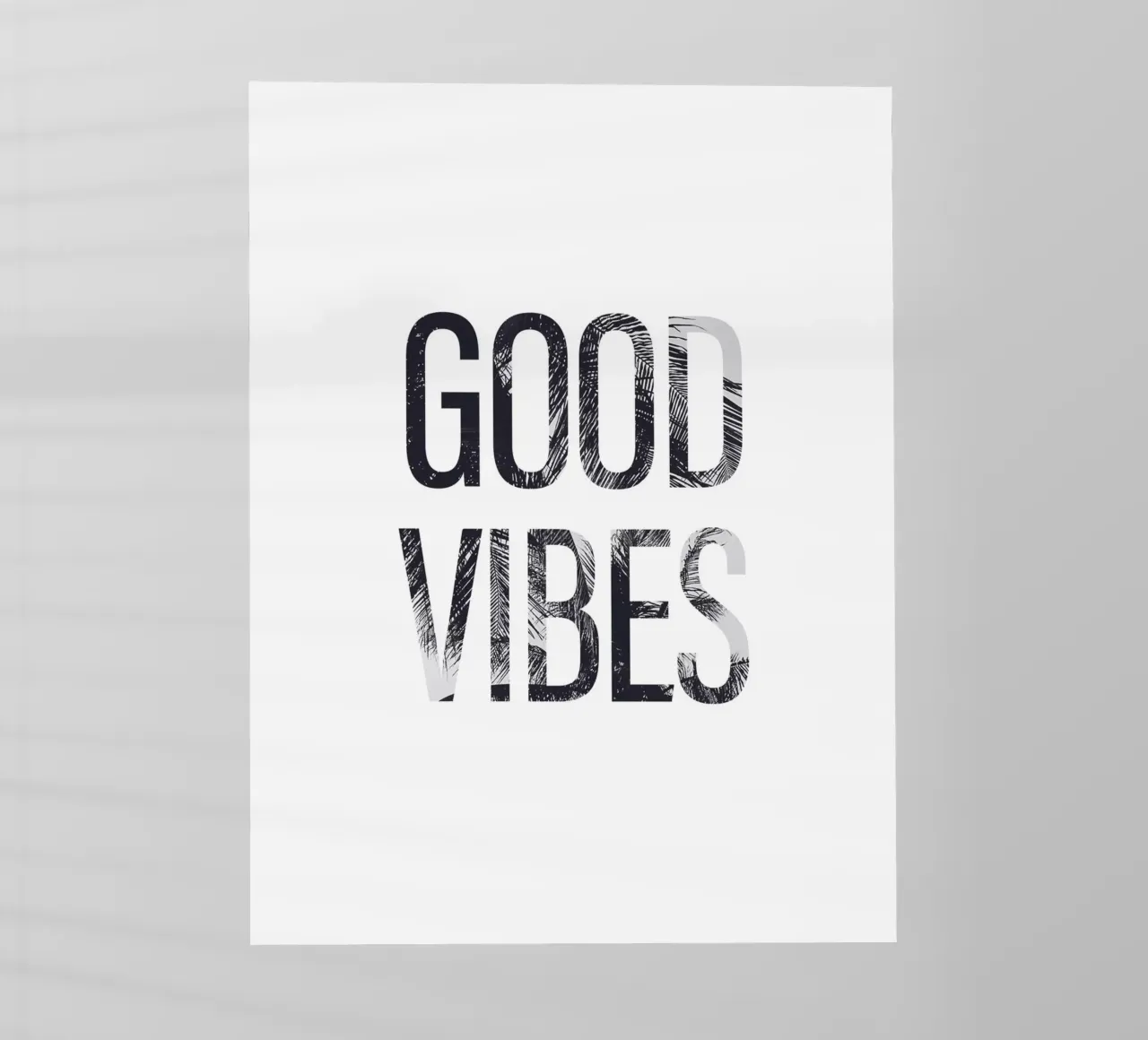 Good Vibes - Tipografia con un tocco tropicale pellicola backlit da Whole©