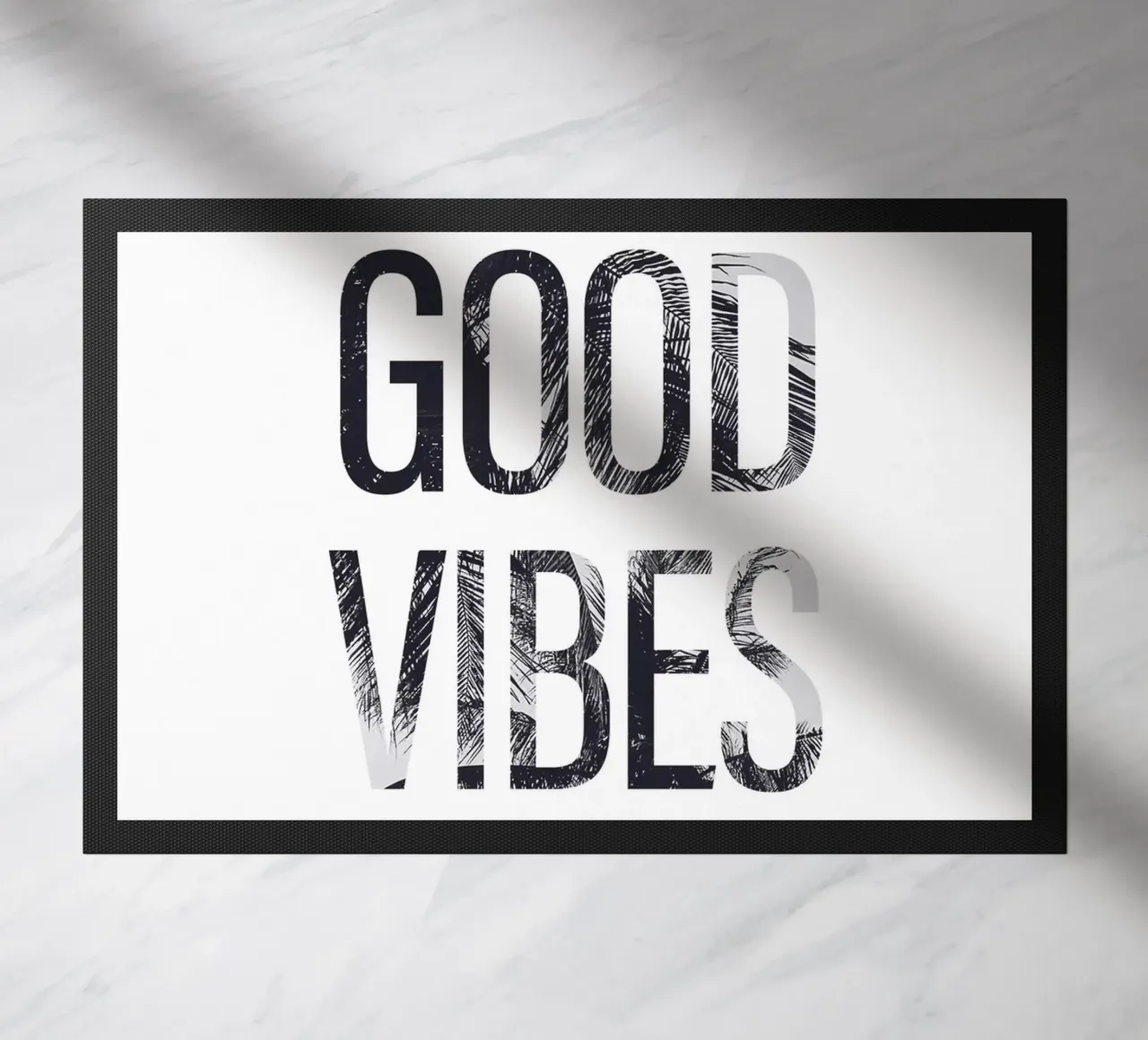 Good Vibes - Tipografia con un tocco tropicale zerbino da Whole©
