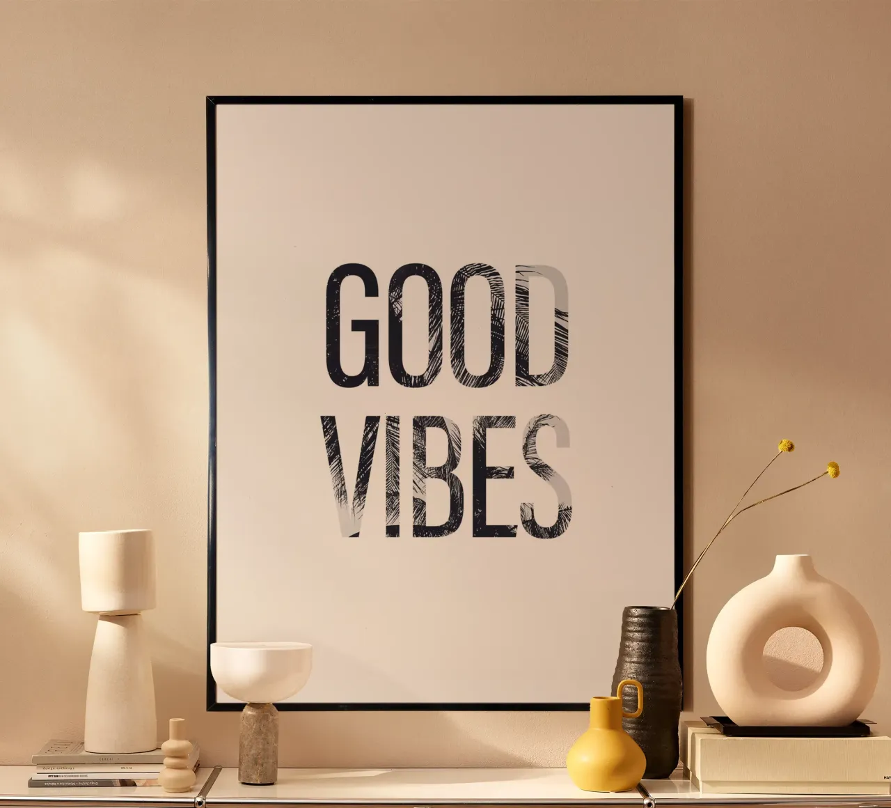 Good Vibes - Tipografia con un tocco tropicale carta hahnemühle da Whole©