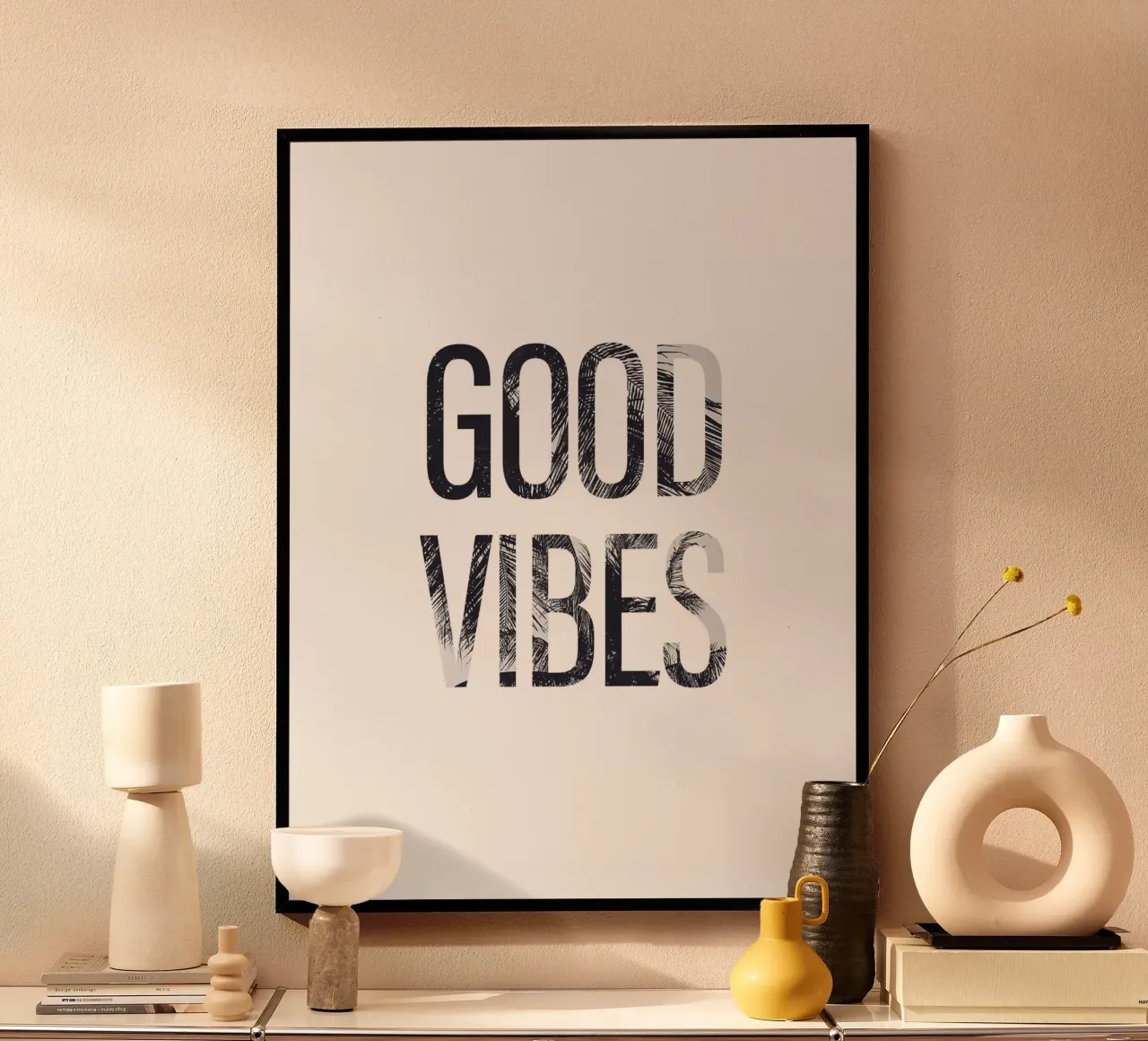 Good Vibes - Tipografia con un tocco tropicale carta hahnemühle da Whole©