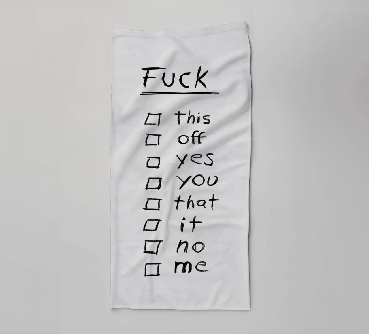 Fuck List Handtuch von Jonas Loose