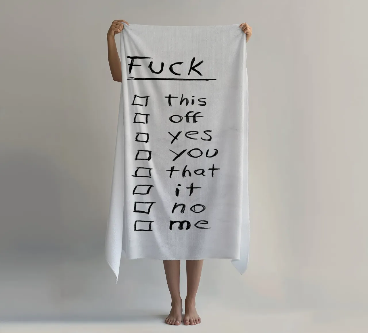 Fuck List Strandtuch von Jonas Loose