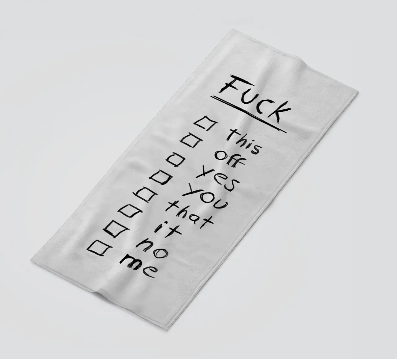 Fuck List Strandtuch von Jonas Loose