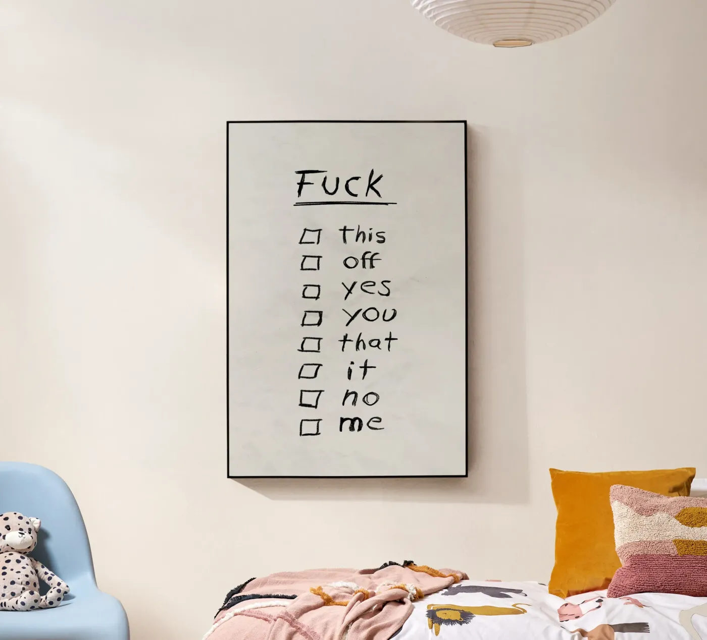 Fuck List plexiglass da Jonas Loose