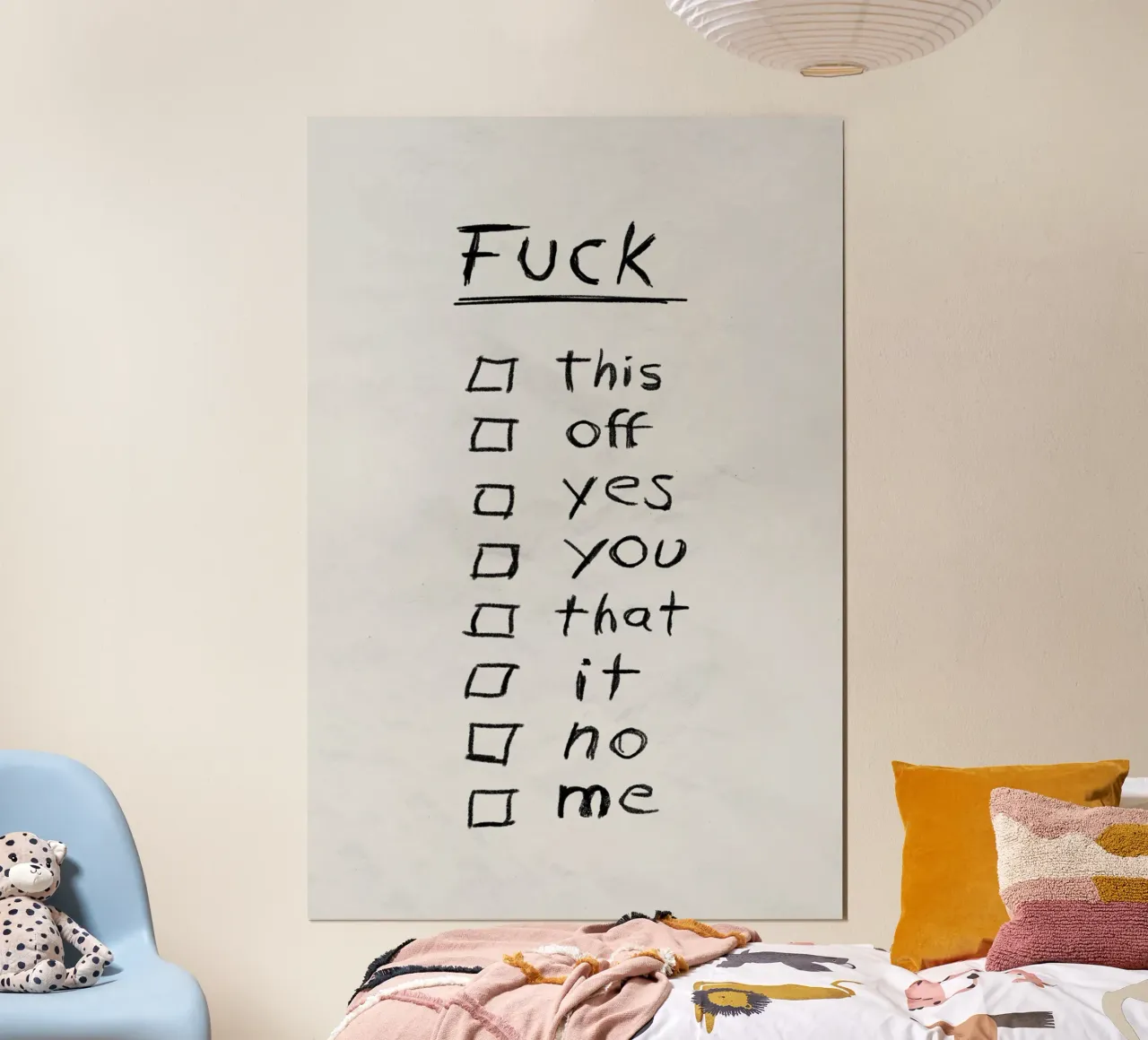 Fuck List hahnemühle by Jonas Loose