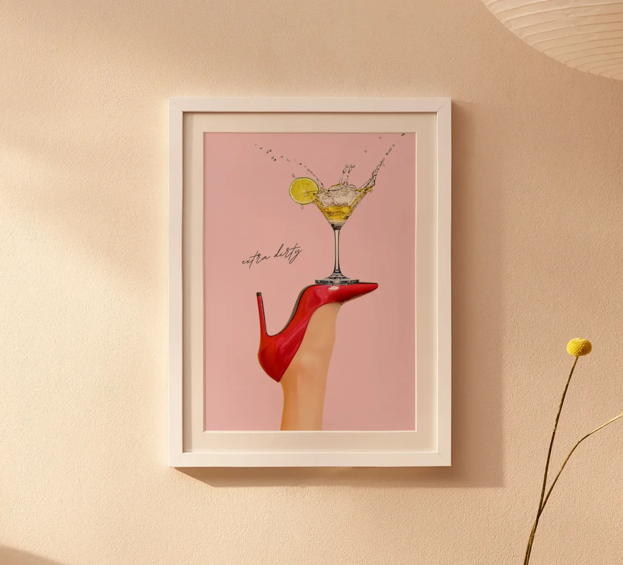 Extra Dirty Martini, tacchi rossi, decorazioni per bar poster da vintagepod