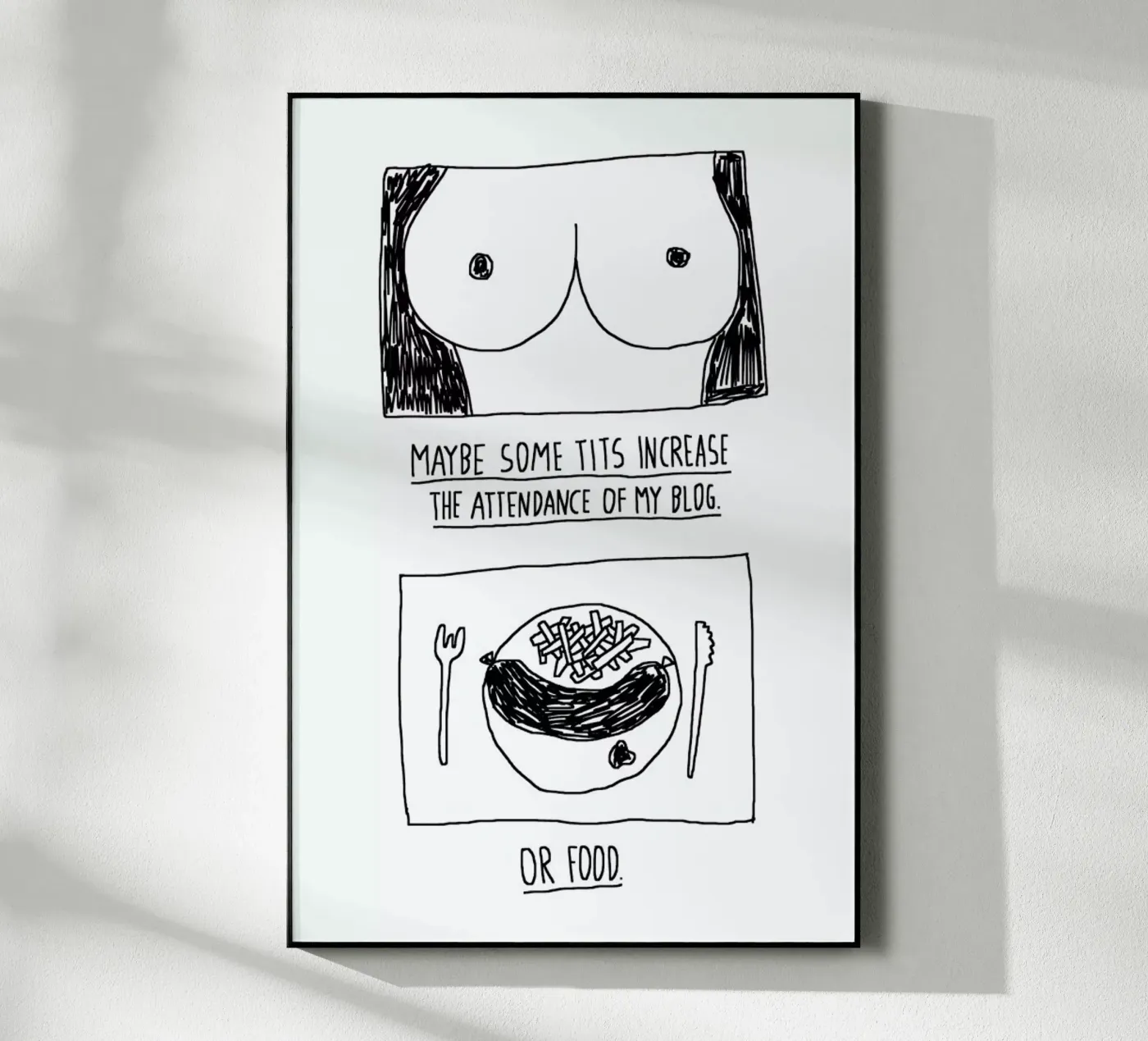 Tits (White) Acryl-Glas von Herzette