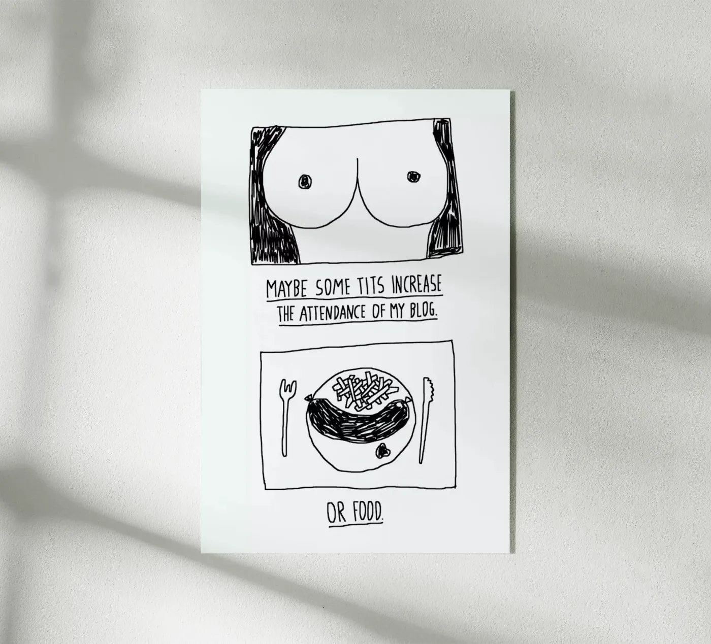 Tits (White) Acryl-Glas von Herzette