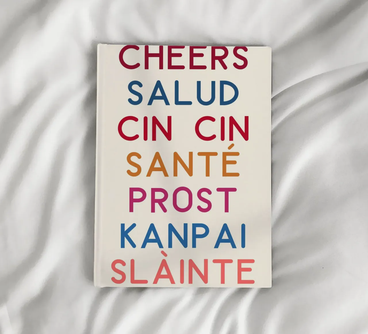 Cheers World! Bar Decor, Multilingual Toast Print notebook by vintagepod