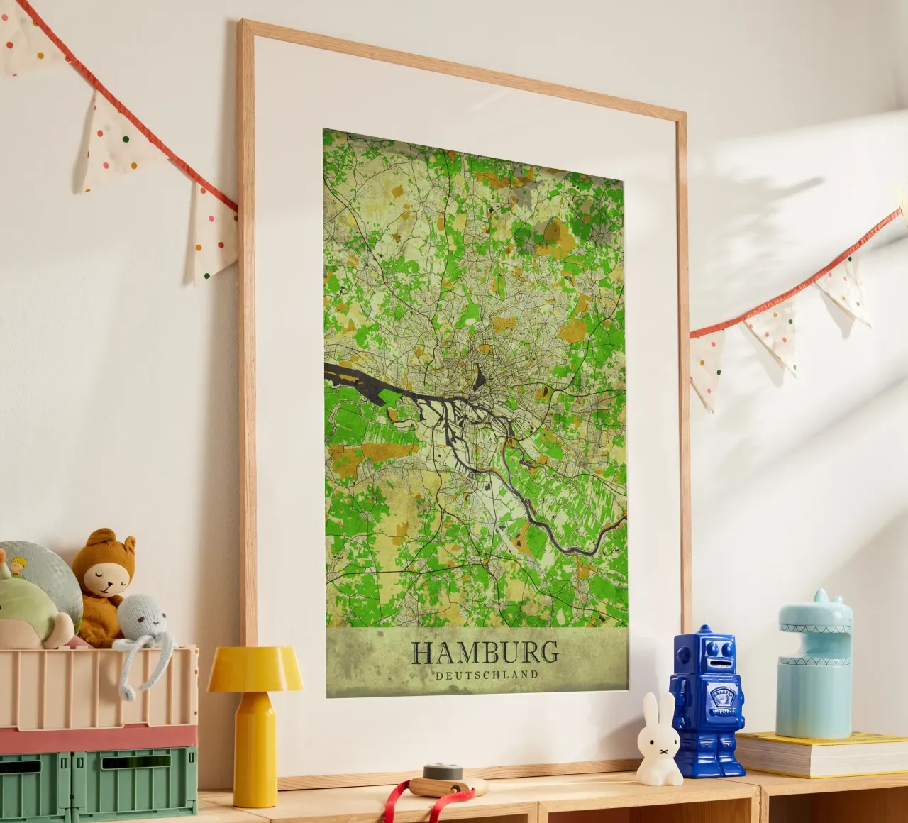 Mappa moderna della città di Amburgo - Design minimalista poster da CityMapPoster