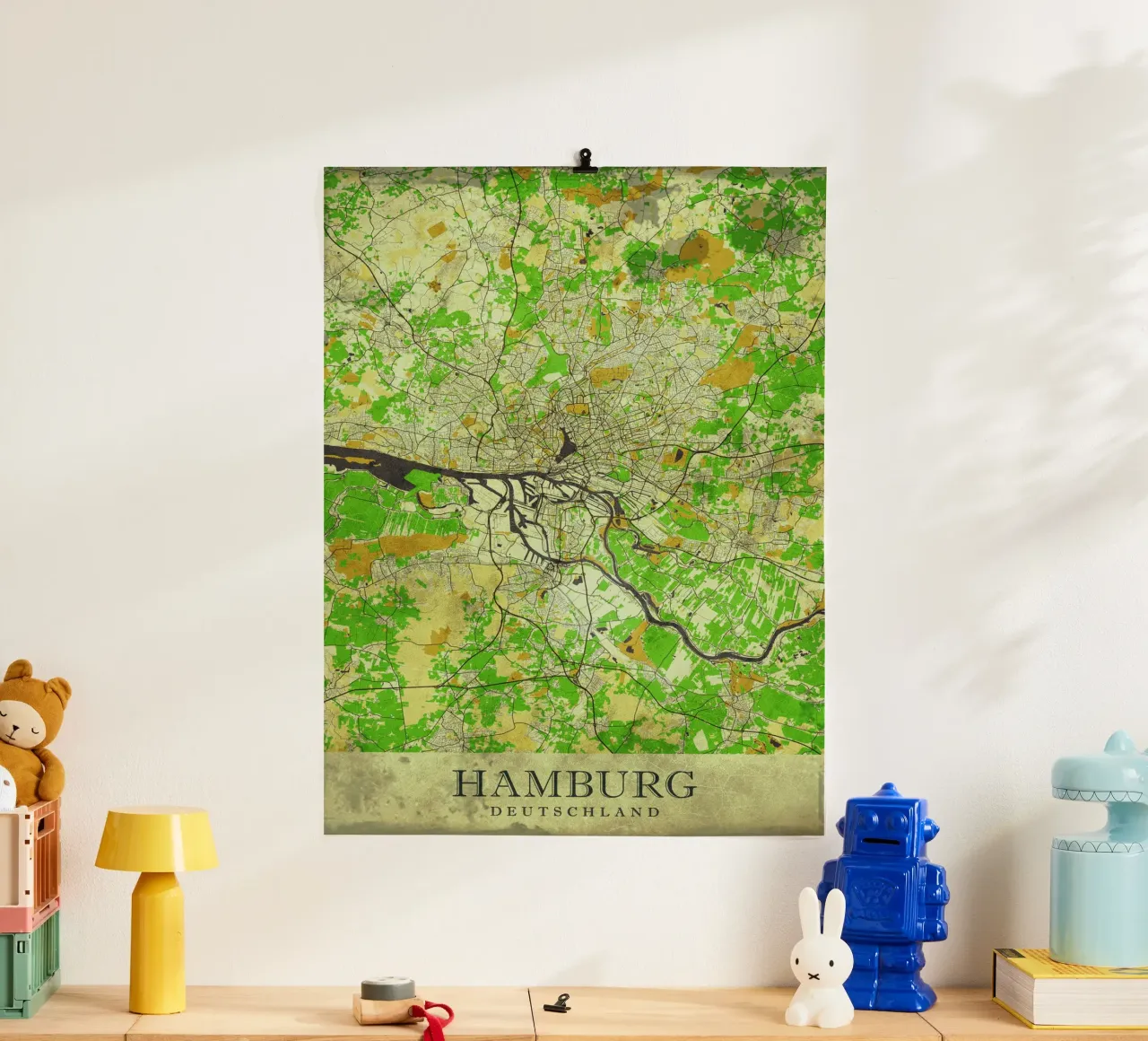 Mappa moderna della città di Amburgo - Design minimalista poster da CityMapPoster