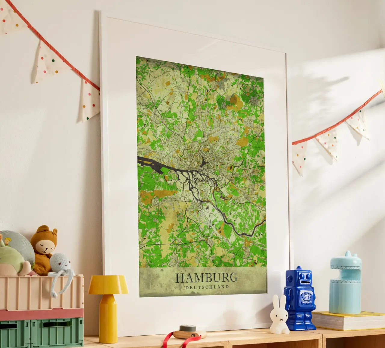 Mappa moderna della città di Amburgo - Design minimalista poster da CityMapPoster