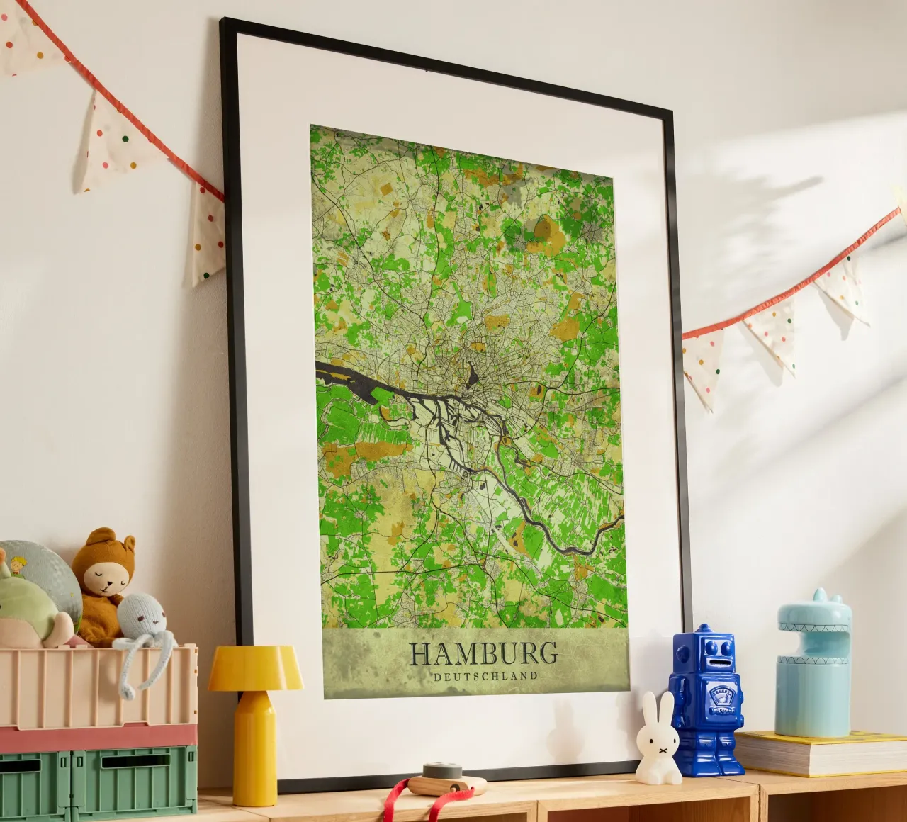Mappa moderna della città di Amburgo - Design minimalista poster da CityMapPoster