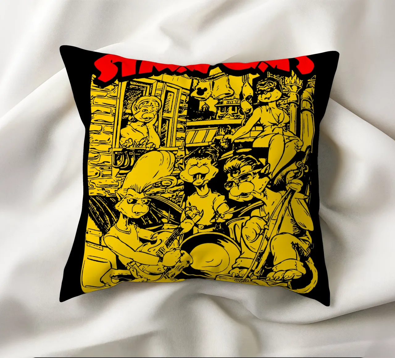 Brian Setzer Gatti randagi cuscino da igoshartwrks