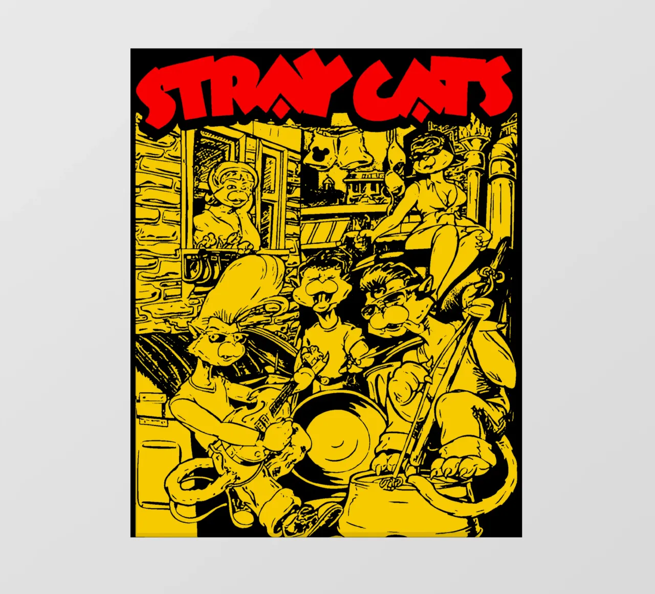 Brian Setzer Gatti randagi pellicola backlit da igoshartwrks