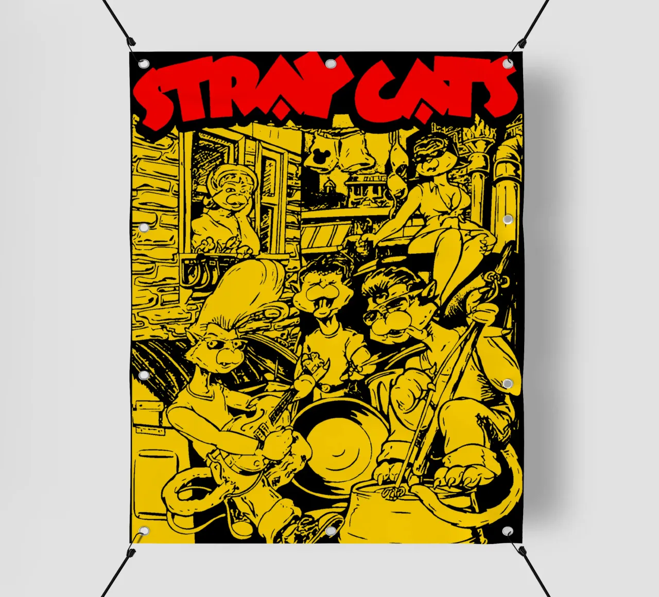 Brian Setzer Gatti randagi telo in pvc da igoshartwrks