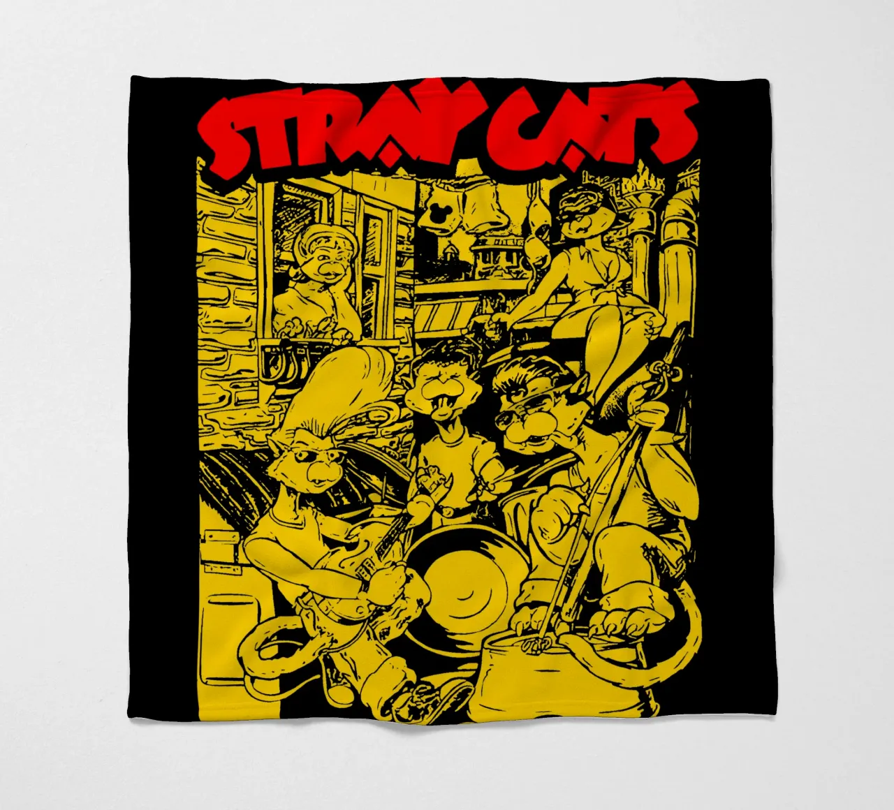 Brian Setzer Gatti randagi coperta in pile da igoshartwrks