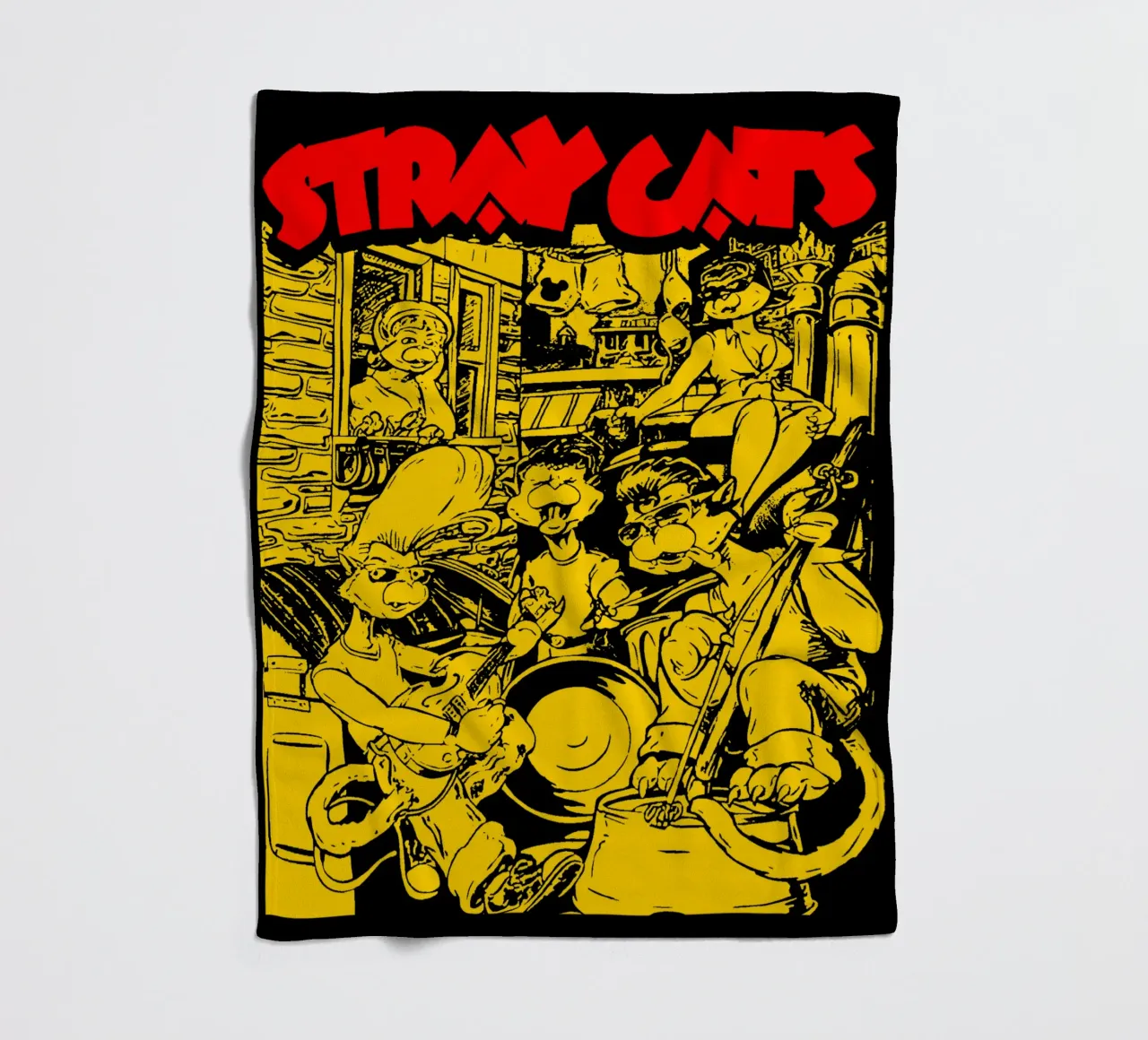 Brian Setzer Gatti randagi coperta in pile da igoshartwrks