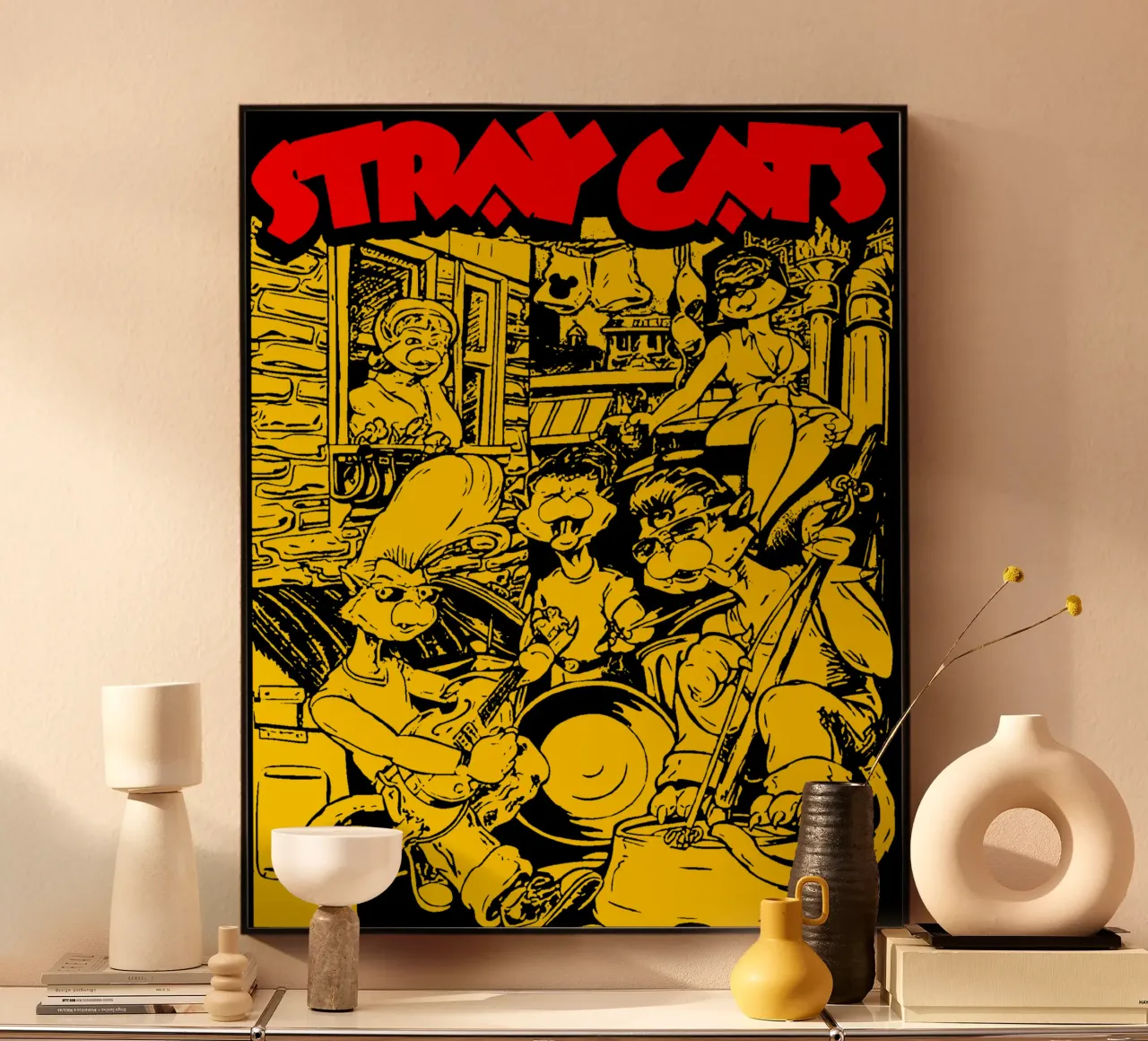 Brian Setzer Gatti randagi alluminio dibond da igoshartwrks
