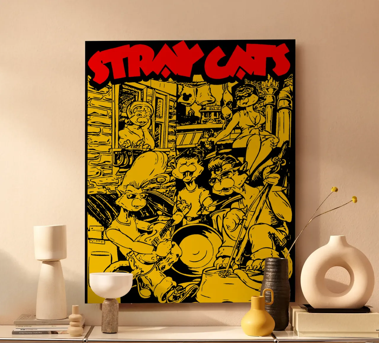 Brian Setzer Gatti randagi alluminio dibond da igoshartwrks