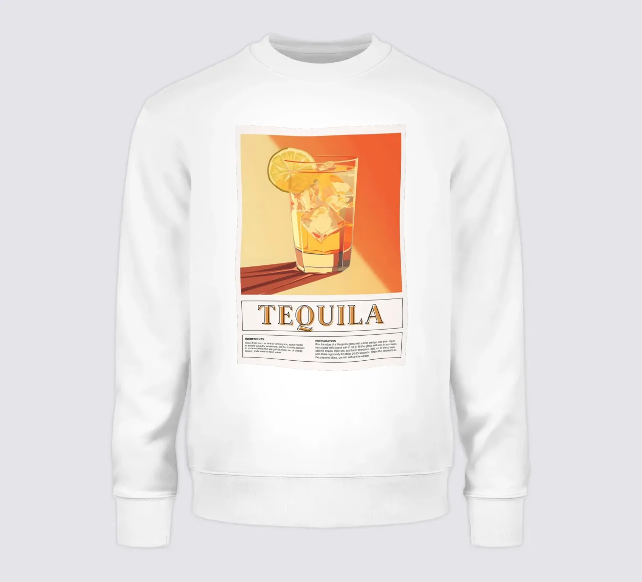 Tequila Cocktail Recipe, Bar Decor, Retro Print felpa da vintagepod