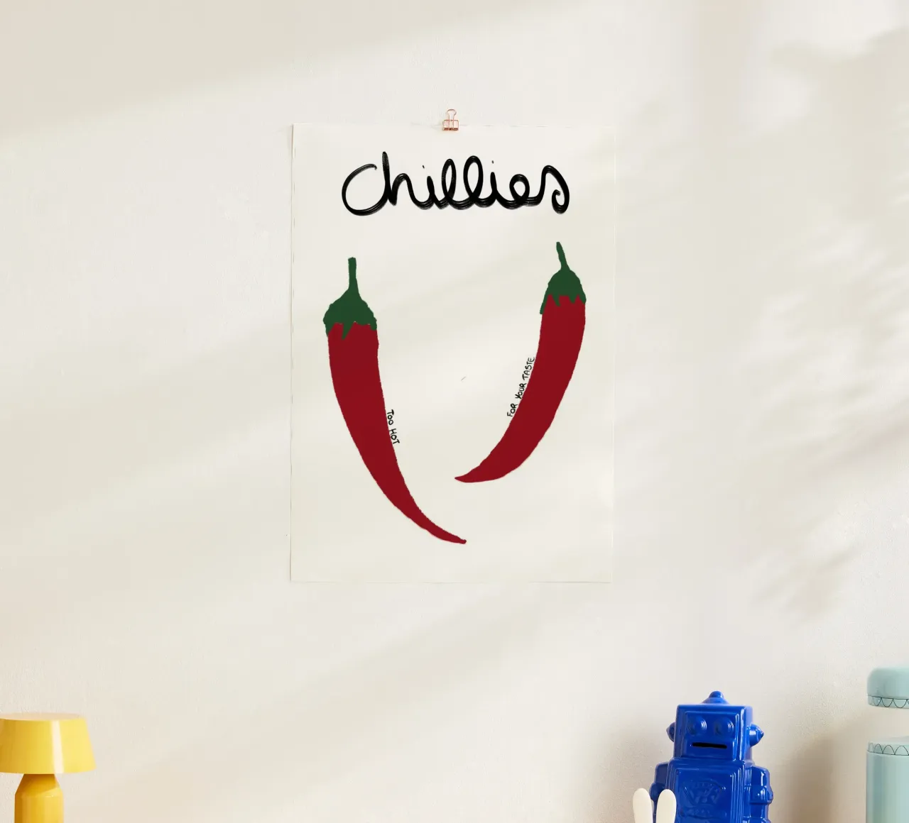 Chilis Kunstdruck, Küchendekoration, Scharfes Essen Poster von vintagepod