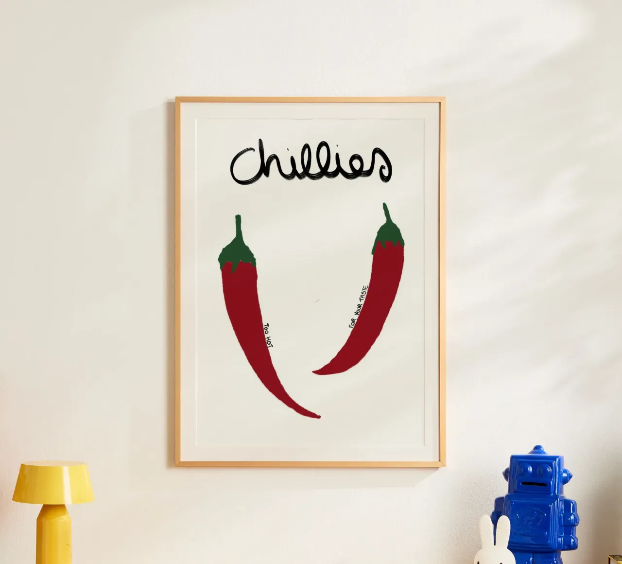 Chilis Kunstdruck, Küchendekoration, Scharfes Essen Poster von vintagepod