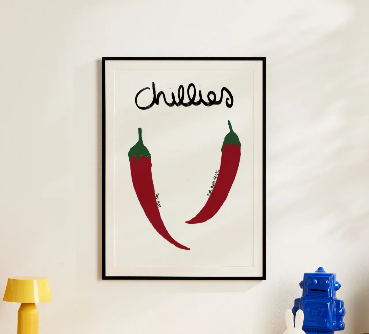 Chilis Kunstdruck, Küchendekoration, Scharfes Essen Poster von vintagepod