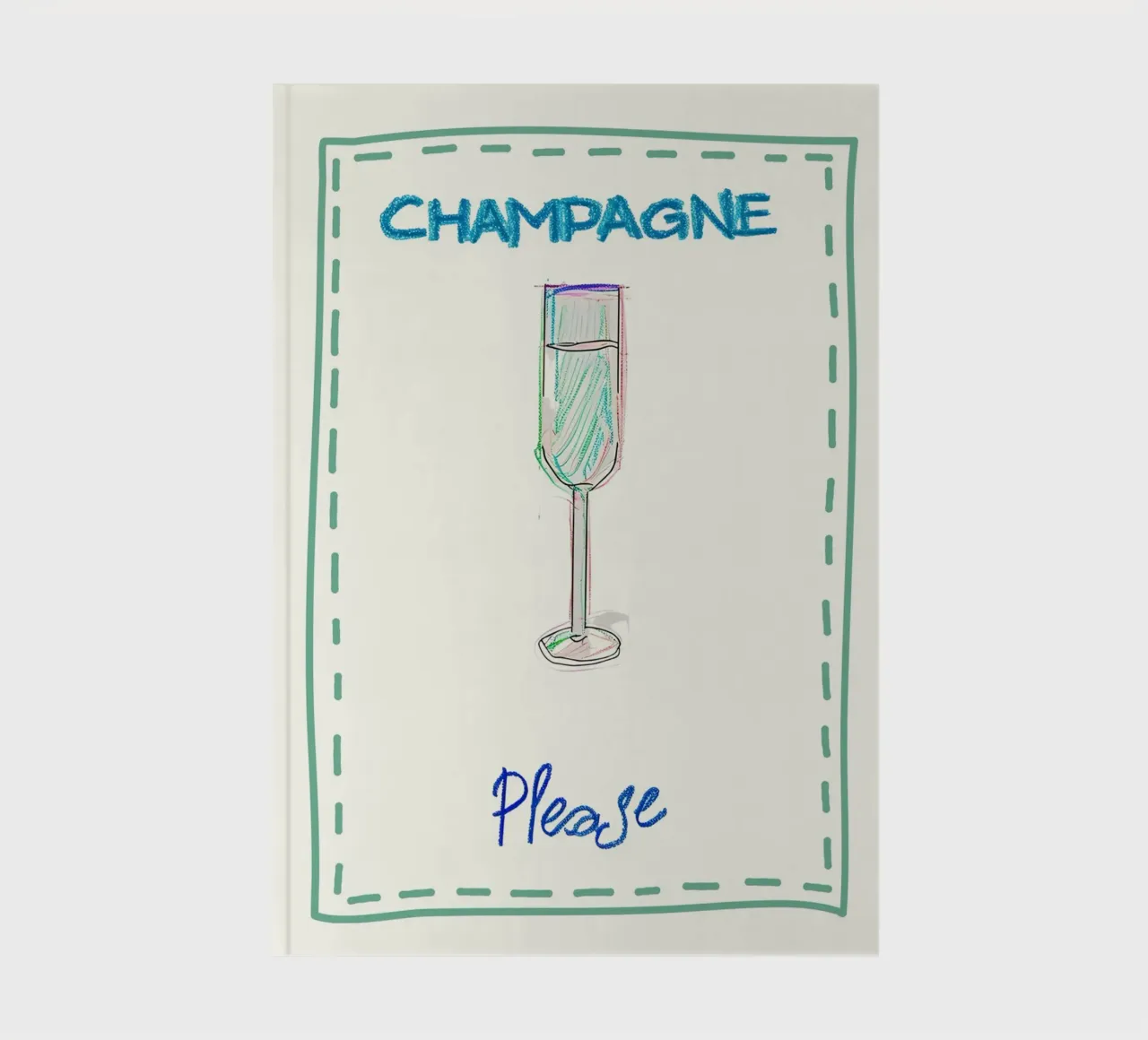Champagne Please! Abstract Print, Bar Decor notebook by vintagepod