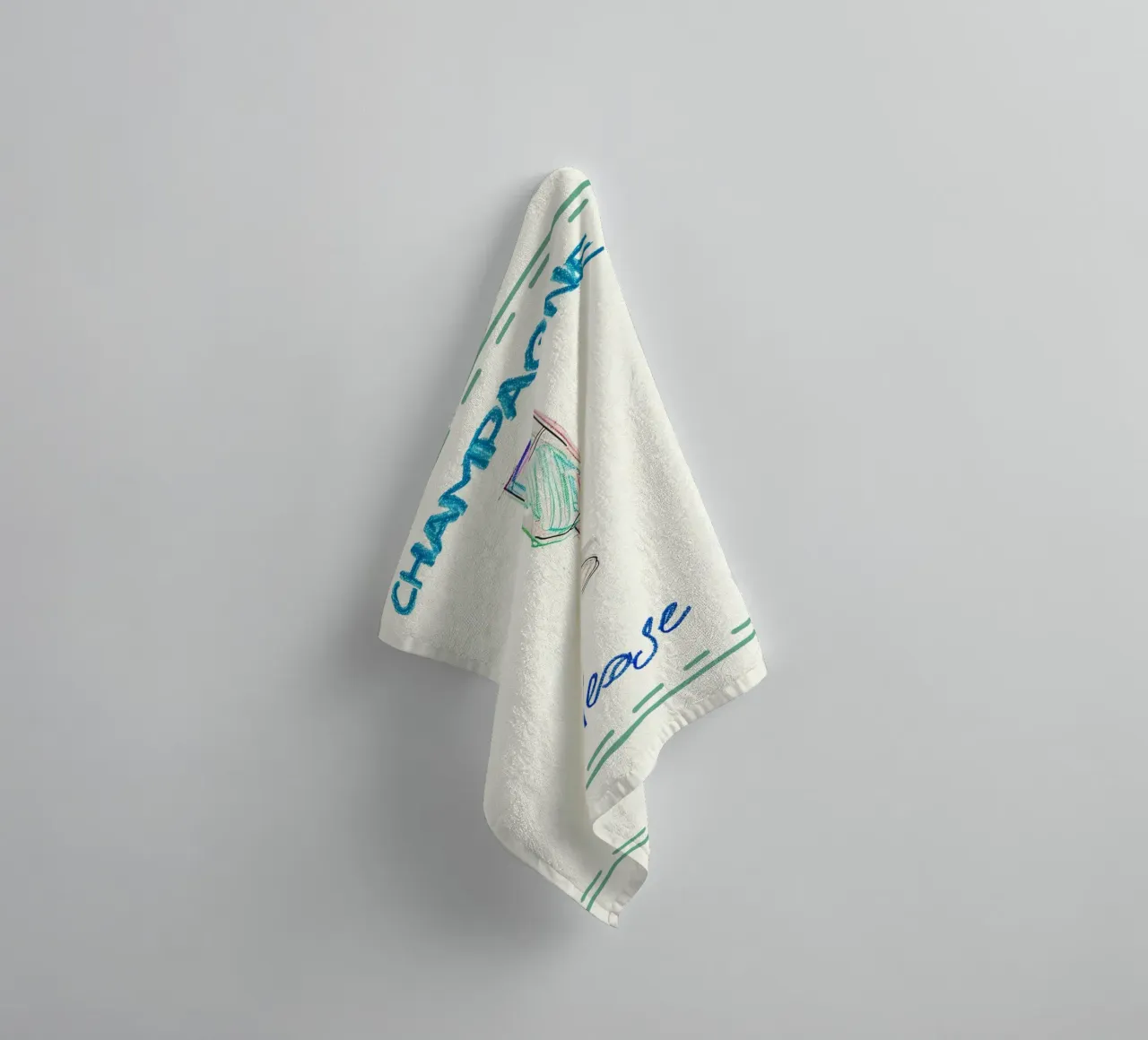 Champagne Please! Abstract Print, Bar Decor towel by vintagepod