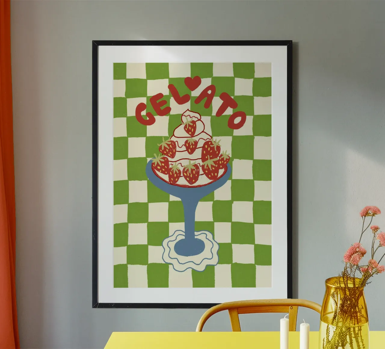 Gelato poster con telaio in legno da Studio Dolci