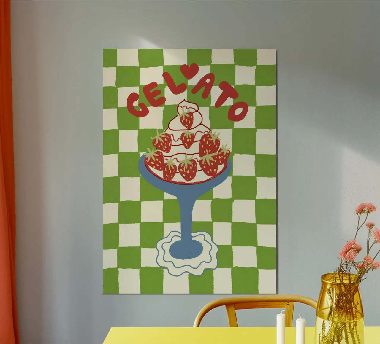 Gelato poster con telaio in legno da Studio Dolci